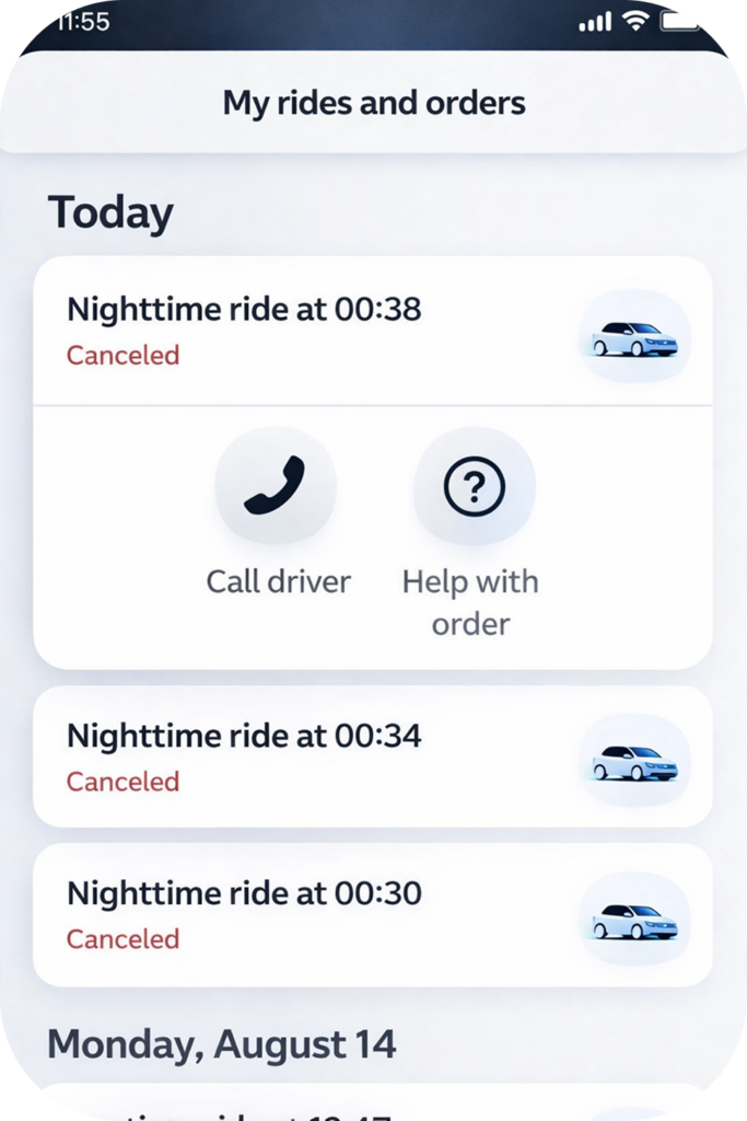 Get a driver near me – on-demand taxi driver request and confirmation
